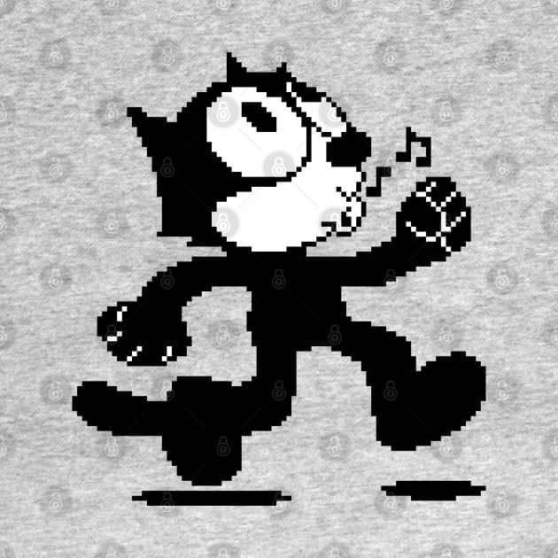 PIxelated Felix the Cat by pookiemccool